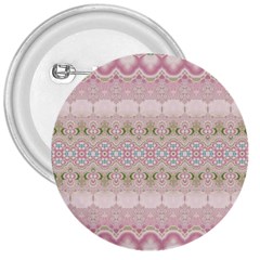 Boho Pastel Spring Floral Pink 3  Buttons by SpinnyChairDesigns