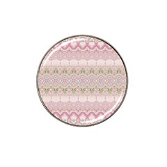 Boho Pastel Spring Floral Pink Hat Clip Ball Marker (4 Pack) by SpinnyChairDesigns