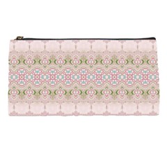 Boho Pastel Spring Floral Pink Pencil Case by SpinnyChairDesigns