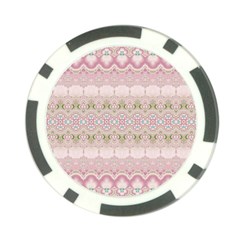 Boho Pastel Spring Floral Pink Poker Chip Card Guard (10 Pack) by SpinnyChairDesigns