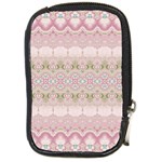 Boho Pastel Spring Floral Pink Compact Camera Leather Case Front