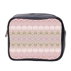 Boho Pastel Spring Floral Pink Mini Toiletries Bag (two Sides) by SpinnyChairDesigns