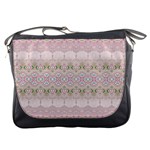 Boho Pastel Spring Floral Pink Messenger Bag Front