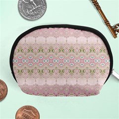 Boho Pastel Spring Floral Pink Accessory Pouch (medium) by SpinnyChairDesigns