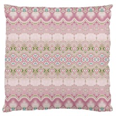 Boho Pastel Spring Floral Pink Standard Flano Cushion Case (two Sides) by SpinnyChairDesigns