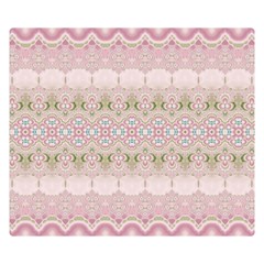 Boho Pastel Spring Floral Pink Double Sided Flano Blanket (small)  by SpinnyChairDesigns