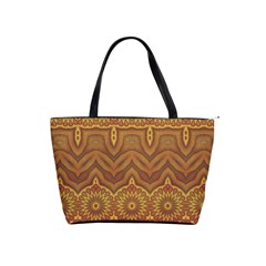 Boho Sunflower Print Classic Shoulder Handbag by SpinnyChairDesigns