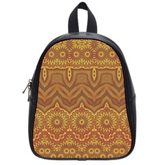 Boho Sunflower Print School Bag (small) by SpinnyChairDesigns