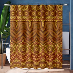 Boho Sunflower Print Shower Curtain 60  X 72  (medium)  by SpinnyChairDesigns