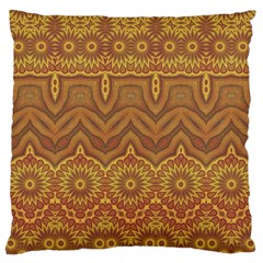 Boho Sunflower Print Standard Flano Cushion Case (one Side) by SpinnyChairDesigns