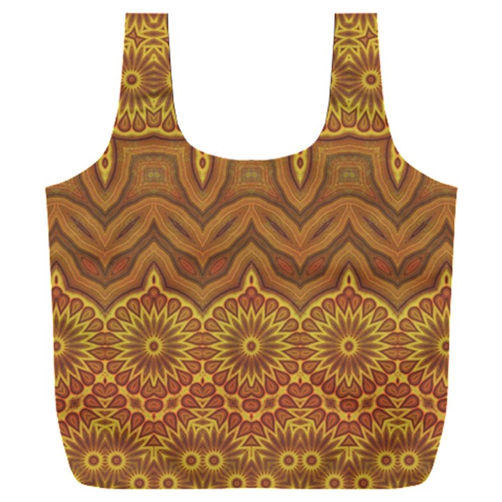 Boho Sunflower Print Full Print Recycle Bag (XXL)