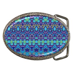 Boho Purple Blue Teal Floral Belt Buckles by SpinnyChairDesigns