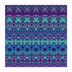 Boho Purple Blue Teal Floral Medium Glasses Cloth (2 Sides) by SpinnyChairDesigns