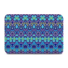 Boho Purple Blue Teal Floral Plate Mats by SpinnyChairDesigns