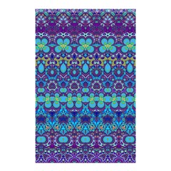 Boho Purple Blue Teal Floral Shower Curtain 48  X 72  (small)  by SpinnyChairDesigns