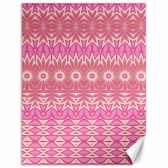 Boho Pink Floral Pattern Canvas 18  X 24  by SpinnyChairDesigns