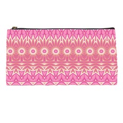 Boho Pink Floral Pattern Pencil Case by SpinnyChairDesigns