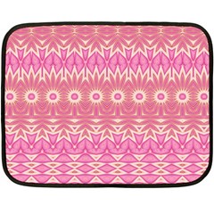 Boho Pink Floral Pattern Double Sided Fleece Blanket (mini) 