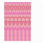 Boho Pink Floral Pattern Small Garden Flag (Two Sides) Back