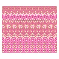 Boho Pink Floral Pattern Double Sided Flano Blanket (small)  by SpinnyChairDesigns