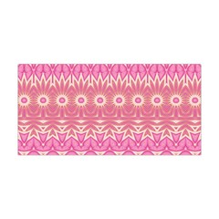 Boho Pink Floral Pattern Yoga Headband by SpinnyChairDesigns