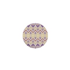 Boho Violet Yellow 1  Mini Buttons by SpinnyChairDesigns