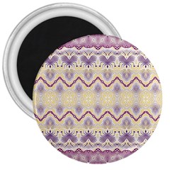 Boho Violet Yellow 3  Magnets by SpinnyChairDesigns