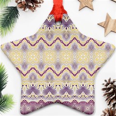 Boho Violet Yellow Ornament (star) by SpinnyChairDesigns