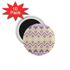 Boho Violet Yellow 1 75  Magnets (10 Pack)  by SpinnyChairDesigns