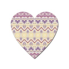 Boho Violet Yellow Heart Magnet by SpinnyChairDesigns