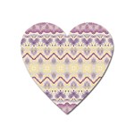 Boho Violet Yellow Heart Magnet Front