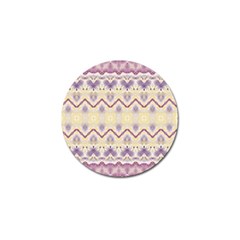 Boho Violet Yellow Golf Ball Marker (4 Pack) by SpinnyChairDesigns