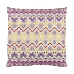 Boho Violet Yellow Standard Cushion Case (two Sides) by SpinnyChairDesigns