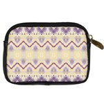 Boho Violet Yellow Digital Camera Leather Case Back