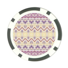 Boho Violet Yellow Poker Chip Card Guard (10 Pack) by SpinnyChairDesigns