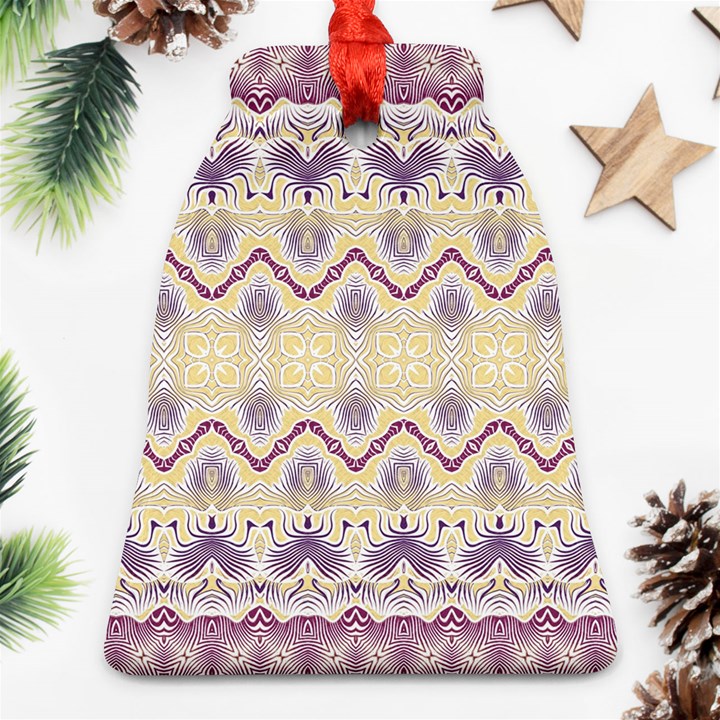 Boho Violet Yellow Ornament (Bell)