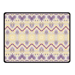 Boho Violet Yellow Double Sided Fleece Blanket (small)  by SpinnyChairDesigns