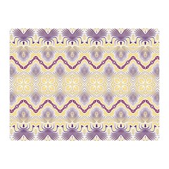 Boho Violet Yellow Double Sided Flano Blanket (mini)  by SpinnyChairDesigns