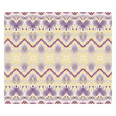 Boho Violet Yellow Double Sided Flano Blanket (small)  by SpinnyChairDesigns