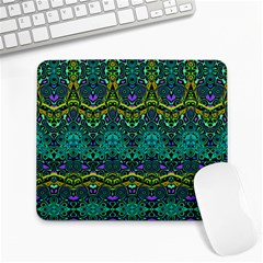 Boho Emerald Green Large Mousepads by SpinnyChairDesigns