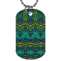 Boho Emerald Green Dog Tag (one Side) by SpinnyChairDesigns