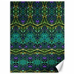 Boho Emerald Green Canvas 36  X 48  by SpinnyChairDesigns