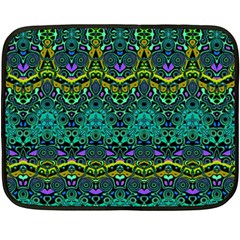 Boho Emerald Green Fleece Blanket (mini) by SpinnyChairDesigns