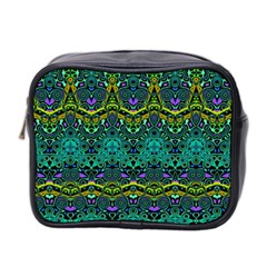 Boho Emerald Green Mini Toiletries Bag (two Sides) by SpinnyChairDesigns