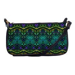 Boho Emerald Green Shoulder Clutch Bag by SpinnyChairDesigns