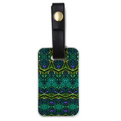 Boho Emerald Green Luggage Tag (one Side) by SpinnyChairDesigns