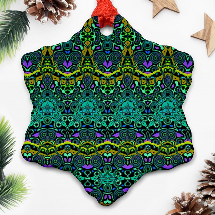 Boho Emerald Green Ornament (Snowflake)