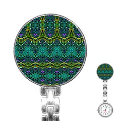 Boho Emerald Green Stainless Steel Nurses Watch