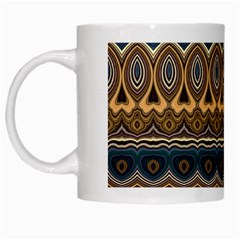 Boho Brown Blue White Mugs by SpinnyChairDesigns