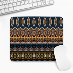 Boho Brown Blue Large Mousepads by SpinnyChairDesigns